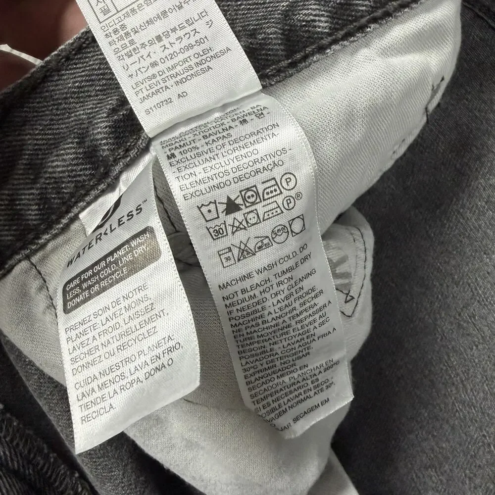 Levis 550 '92 Jeans Mens 34x32 Gray Relaxed Tapered Denim Charcoal Wash